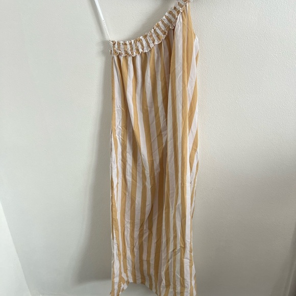 BIRD & KNOLL
Donatella One-shoulder Cotton Maxi Dress In Sand, size small - Picture 3 of 6